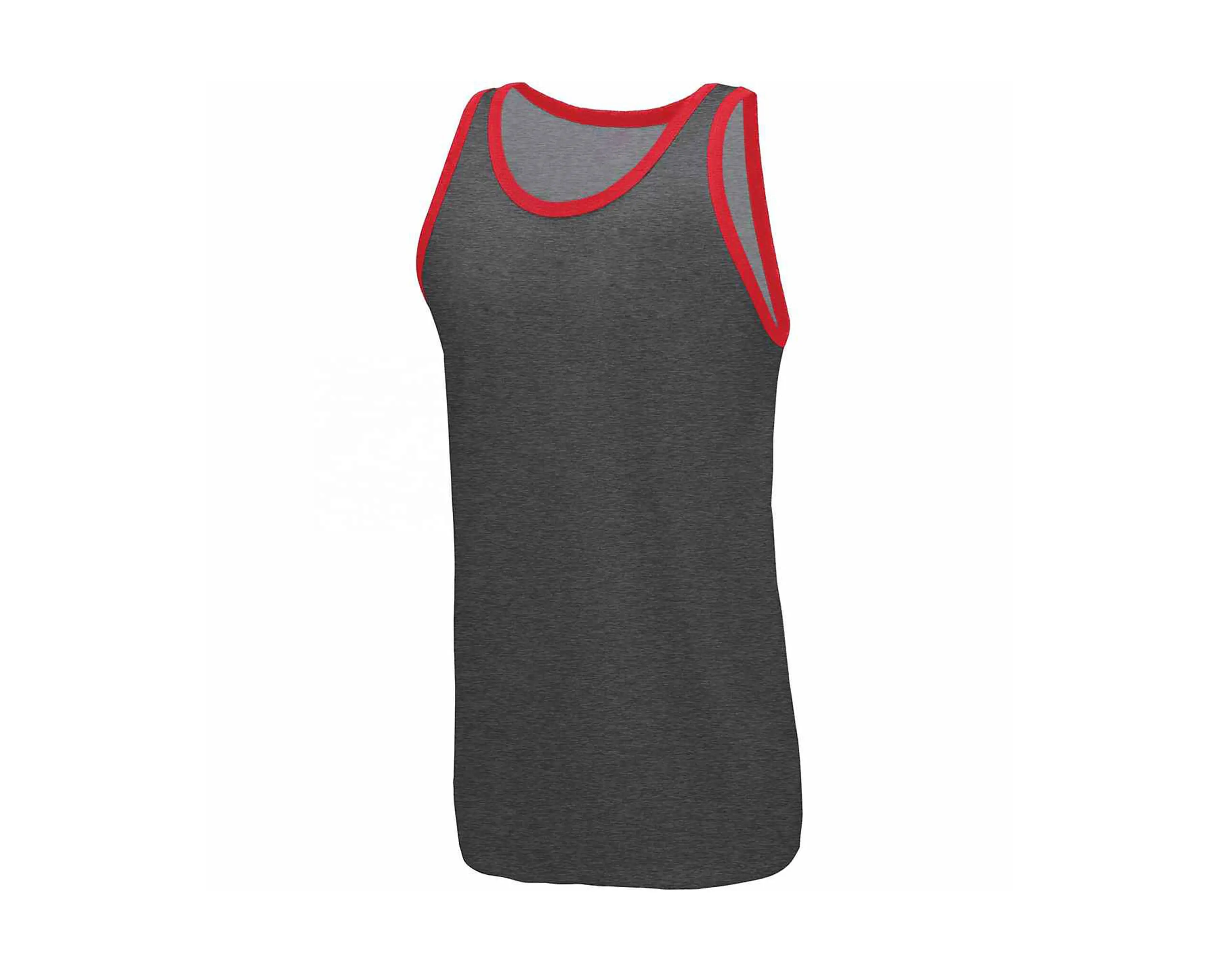 OEM logotipo personalizado moda de alta qualidade branco preto algodão dos homens treino longarina bodybuilding singlet fitness ginásio tank top para homens