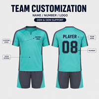 Ensemble de maillot et short de football personnalisés pour jeunes, col en V, uniforme de sublimation pour l'entraînement de football junior et les compétitions de club