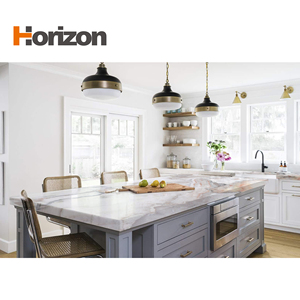 Trắng calacatta vàng tĩnh mạch 3D mực in Đá Thạch Anh thiết kế Đá Nhân Tạo nhà bếp hàng đầu Countertop lớn <span class=keywords><strong>slab</strong></span> - Product Image 2