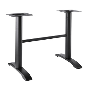 Base de table robuste en fonte à double colonne avec barre transversale – Cadre de table de restaurant en gros - Product Image 6