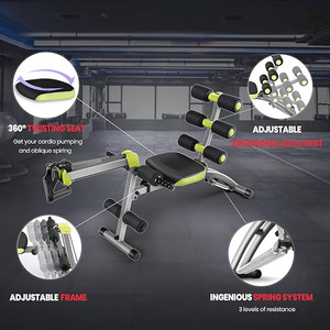 Wellshow Máquina de abdominales ajustable multifuncional para entrenamiento de estómago Máquina de abdominales Máquina de gimnasio <span class=keywords><strong>total</strong></span> abdominal - Product Image 5