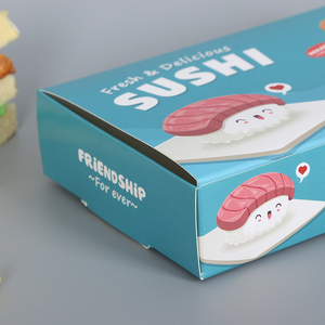 Venta al por mayor caja desechable para sushi con impresión offset y laminación brillante/mate para uso alimentario - Product Image 6