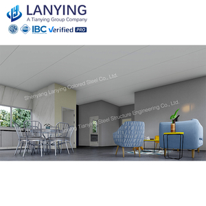 Thép hiện đại đúc sẵn 100-500 mét vuông Một Gia Đình tùy chỉnh xây dựng mạ kẽm cư trú/biệt thự đồng quê - Product Image 1