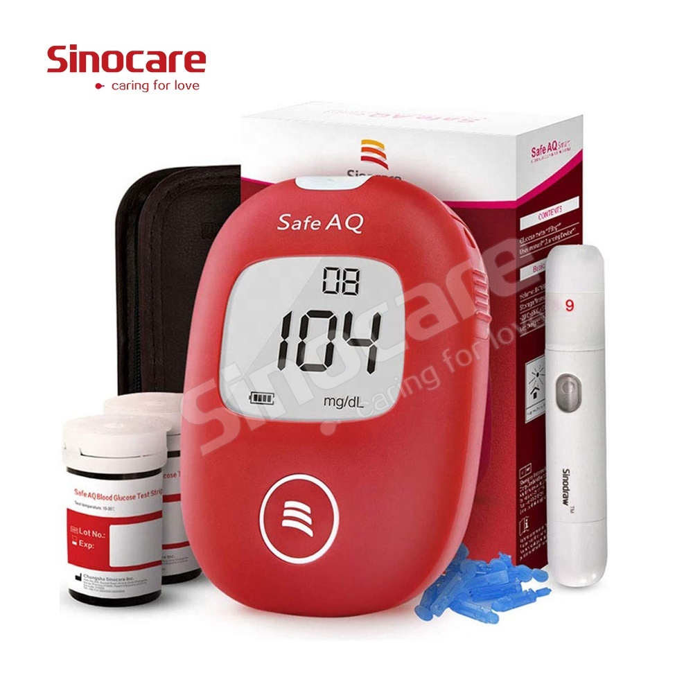 Sinocare безопасная комплект беспроводной измеритель уровня глюкозы в ISO утвержденны, практичный самотестирования для измерения уровня глюкозы в крови монитор