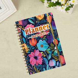 Libreta de Oficina con Calendario 2025-2027, Tamaño A5, 108 Páginas, Encuadernación Térmica, con Cuerda Elástica, en Inglés, Nueva, Transfronteriza - Product Image 3