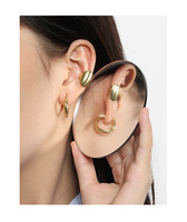 Cuffs Jewelry VIANRLA 925 Sterling Silver Chunky Ear Cuffs For Non Pierced Ears 18k Gold Plated Jewelry