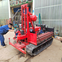 Appareil de forage au sol diesel sur chenilles Prix 150m de profondeur Machine de forage de puits d'eau portable