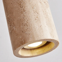 Plafonnier LED moderne de style médiéval, Wabi Sabi japonais, en pierre jaune et bois, spot LED réglable, lampe décorative pour balcon et chambre