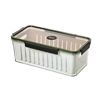 Boîte de conservation rectangulaire moderne et simple en plastique alimentaire scellée avec panier de drainage pour légumes et fruits