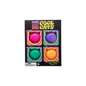 NeeDoh Schylling Teenie Cool Cats - Jouets à doigts miniatures en forme de chat doux et adorables, ensemble quatre-en-un, succès transfrontalier - Product Image 2