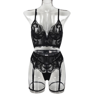 Ensemble de Lingerie de Luxe pour <span class=keywords><strong>Femme</strong></span> de Haute Qualité, Sexy et Tendance, avec Broderie de Plumes, Body Glove, Sous-vêtements en Dentelle Fantaisie pour <span class=keywords><strong>Femme</strong></span>, Niveau de Maintien Ferme - Product Image 5