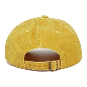 Casquette de baseball pour femme en coton 100 % à 6 panneaux avec fermeture à boucle métallique et logo sur les panneaux avant et arrière – Vente en gros - Product Image 4