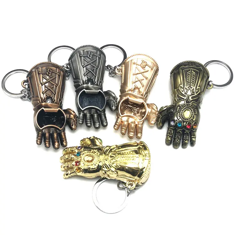 Infinity War Gauntlet Thanos beer bottle opener tool metal creative key chain shaped promotion gift souvenir keychain