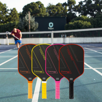 Raquette de pickleball personnalisée en fibre de carbone pour la compétition et l'entraînement en intérieur et en extérieur