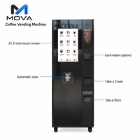 Distributeur automatique de café intelligent pour bureau, hôtel, aéroport, café, avec sortie de tasses automatique et personnalisation de la marque pour les distributeurs