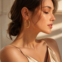 Boucles d'oreilles créoles surdimensionnées en acier inoxydable 59 mm, style bohème, cadeau zodiacal pour femme, bijoux bohèmes