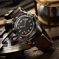 Oem-reloj de buceo automático, personalizado, 316l, esfera de acero inoxidable, 20ATM