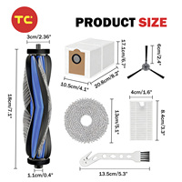 Kit d'accessoires de remplacement pour aspirateur robot Lefant M3/ M3 Max, brosse principale, filtre HEPA, tampon de nettoyage, sac à poussière