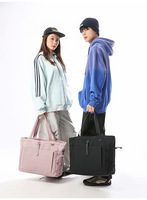 Sac à bandoulière pour badminton et tennis, sac de sport de grande capacité, séparation sec/humide, résistant à l'eau, fermeture éclair pour chaussures, polyester, loisirs