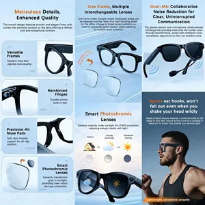 Gafas Inteligentes M01S con Banco de Energía, Cámara UHD de 800W, Traducción a Más de 120 Idiomas, Llamadas Manos Libres, Música, Resistentes al Agua - Product Image 4