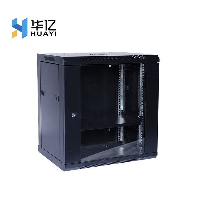 12U Premium Wall Mount Network Cabinet with Tempered Glass Door, Luxury Server Rack Enclosure
