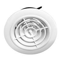 En stock, diffuseur d'air annulaire en ABS moulé par injection, sortie de ventilation ronde, diffuseur d'air blanc, diffuseur de ventilation de climatisation