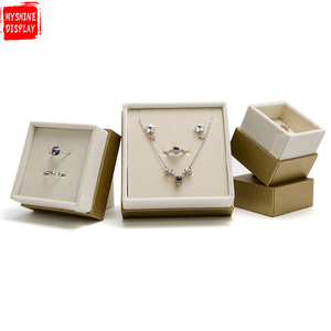lid and base leatherette paper box ring pendant earrings three-in-one set box interior jewelry box custom