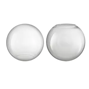 100مم/150مم/200مم غطاء إضاءة زجاجي مستدير شفاف على شكل كرة الأرضي