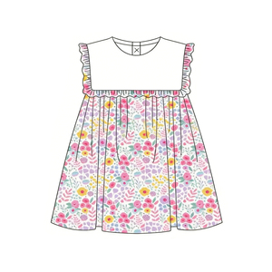 GSD3716 Vestido Infantil al por Mayor, Estilo Boutique, Conjunto de Flores para Niña, Sin Pedido Mínimo, ODM - Product Image 1