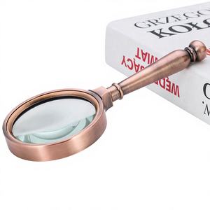 <span class=keywords><strong>Loupe</strong></span> optique en alliage de zinc 5X 65 mm, <span class=keywords><strong>loupe</strong></span> de poche, <span class=keywords><strong>lecture</strong></span> de livres pour personnes âgées, couleur bronze doré - Product Image 2