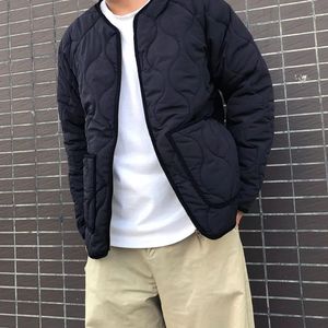 Giacca europea e americana per il tempo libero amekaji <span class=keywords><strong>senza</strong></span> colletto <span class=keywords><strong>cappotto</strong></span> imbottito in cotone versatile <span class=keywords><strong>cappotto</strong></span> di abbigliamento da lavoro funzionale alla moda retrò - Product Image 4