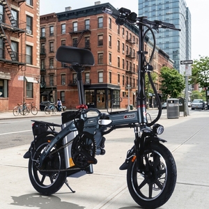 Bicicleta Eléctrica Plegable de Largo Alcance, 350w, Portátil, de Aluminio, con Neumáticos Anchos, Batería de Litio, Mini, para Adultos, para Desplazamientos Diarios, Diseño Plegable FW-14 - Product Image 1