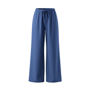 Pantalon de survêtement élégant taille haute coupe droite pour femme, imprimé lettres, cordon de serrage, taille élastique, coupe ample, décontracté et respirant - Product Image 1