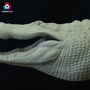 高品質のリアルなシミュレーションアニマトロニッククロコダイル等身大フォームアニマルモデルキッズ屋内遊園地ライド空港 - Product Image 3