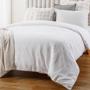Ensemble housse <span class=keywords><strong>de</strong></span> <span class=keywords><strong>couette</strong></span> en coton motif coquillage blanc neige Queen King <span class=keywords><strong>de</strong></span> grande taille avec fermeture à bouton et fermeture éclair - Product Image 5