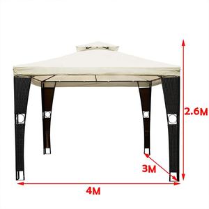 10 'x 10' / 10 'x 13' <span class=keywords><strong>pas</strong></span> <span class=keywords><strong>cher</strong></span> extérieur <span class=keywords><strong>jardin</strong></span> rotin Gazebo auvent tente abri - Product Image 4