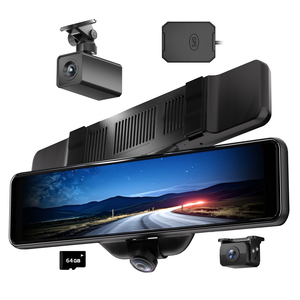 Cámara de salpicadero de coche Cámara Dvr Ips Espejo Vista de 360 grados con 4 cámaras Grabación Dvr Video <span class=keywords><strong>Recorder</strong></span> Dashcam - Product Image 1