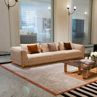 Canapé en tissu velours au design moderne et luxueux, structure en acier inoxydable, ensemble de canapés haut de gamme pour salon, meubles de villa