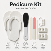 Kits Jetables Professionnels pour Manucure Pédicure et Soin des Pieds : Bains de Pieds, Limes à Ongles, Brosses et Chaussons pour Salons et Hôtels