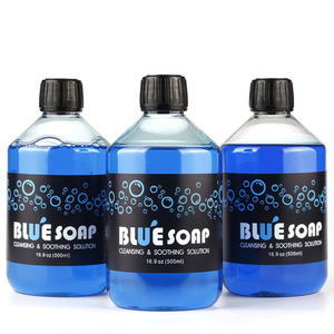 Jabón Azul para Tatuajes de 500 ml, Jabón Verde Líquido Limpiador para el Cuidado Posterior en el Estudio - Product Image 1