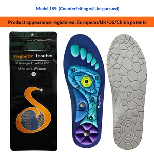 Semelle magnétique en tissu EVA pour massage, confort sportif, soutien de la voûte plantaire, thérapie magnétique des points d'acupuncture du pied, drainage des méridiens, respirante et anti-transpiration - Product Image 2