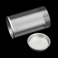 Fournisseurs de boîtes d'emballage rondes en plastique transparent RPET PP PET PVC personnalisées en usine avec couvercle en étain