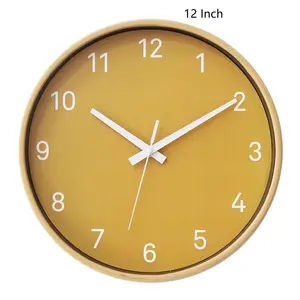 Custom Silent Non-Ticking Quartz Wooden Coastal Beach Clock Battery Operated Rustic Wall Clock for Kitchen Living Room Office
