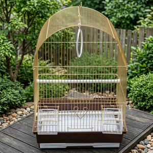 Cage économique pour petit perroquet, kit d'alimentation complet, cage pour animaux domestiques en fil de fer durable - Product Image 1