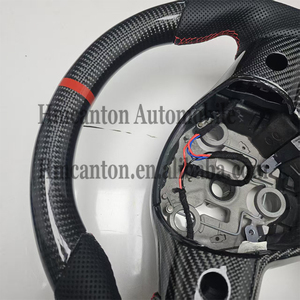 Wholesale New Trends Perforated Leather Carbon Fiber for Tesla Model 3 Mode Y <b>Car</b> <b>Steering</b> <b>Wheel</b> - Product Image 6