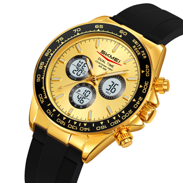 SKMEI 2505 New Hot Selling Fashion Wrist Analog Digital Watch G Sports Waterproof Luminous Alarm Cheap Black Watch Men