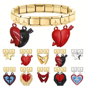 Italian DIY Ring Retro <b>Bracelet</b> Set Exquisite Pendant Accessories Cross-Border Double Hanging Module Creative Fashion Charm - Product Image 1