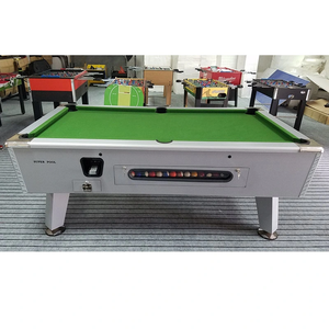 Mesa de billar profesional comercial blanca de 7 y 8 pies con mecanismo de monedas y fichas, económica - Product Image 2