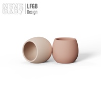 Çocuklar sofra BPA ücretsiz gıda sınıfı çocuklar yeme termal Tumbler silikon besleme çevre dostu silikon bebek eğitim fincanı