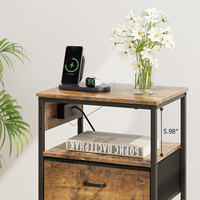 Table de chevet pliable en bois de luxe moderne personnalisée avec compartiment caché pour hôtel, chambre, salon, école, hôpital